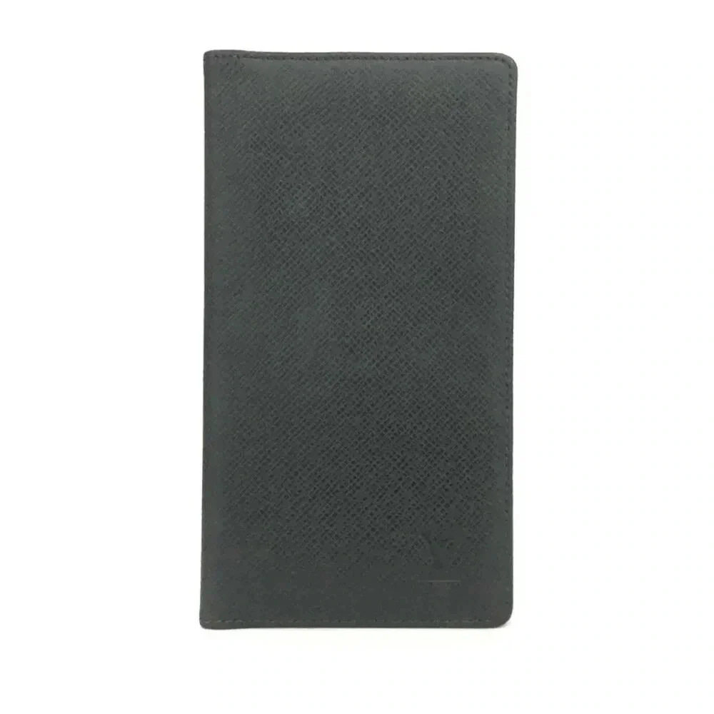 Authentic Louis Vuitton Taiga Porte Valeurs Cartes Credit  Leather Long Wallet